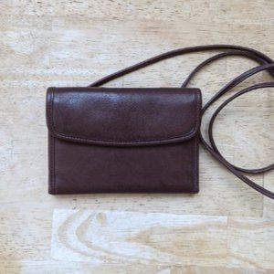 Vintage Coach Small Envelope Cross Body Bag Wallet #A4290 in the color Mahogany